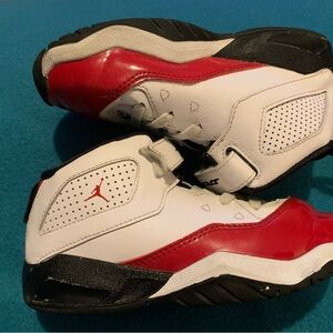 Jordan Red and White Retro Sneakers